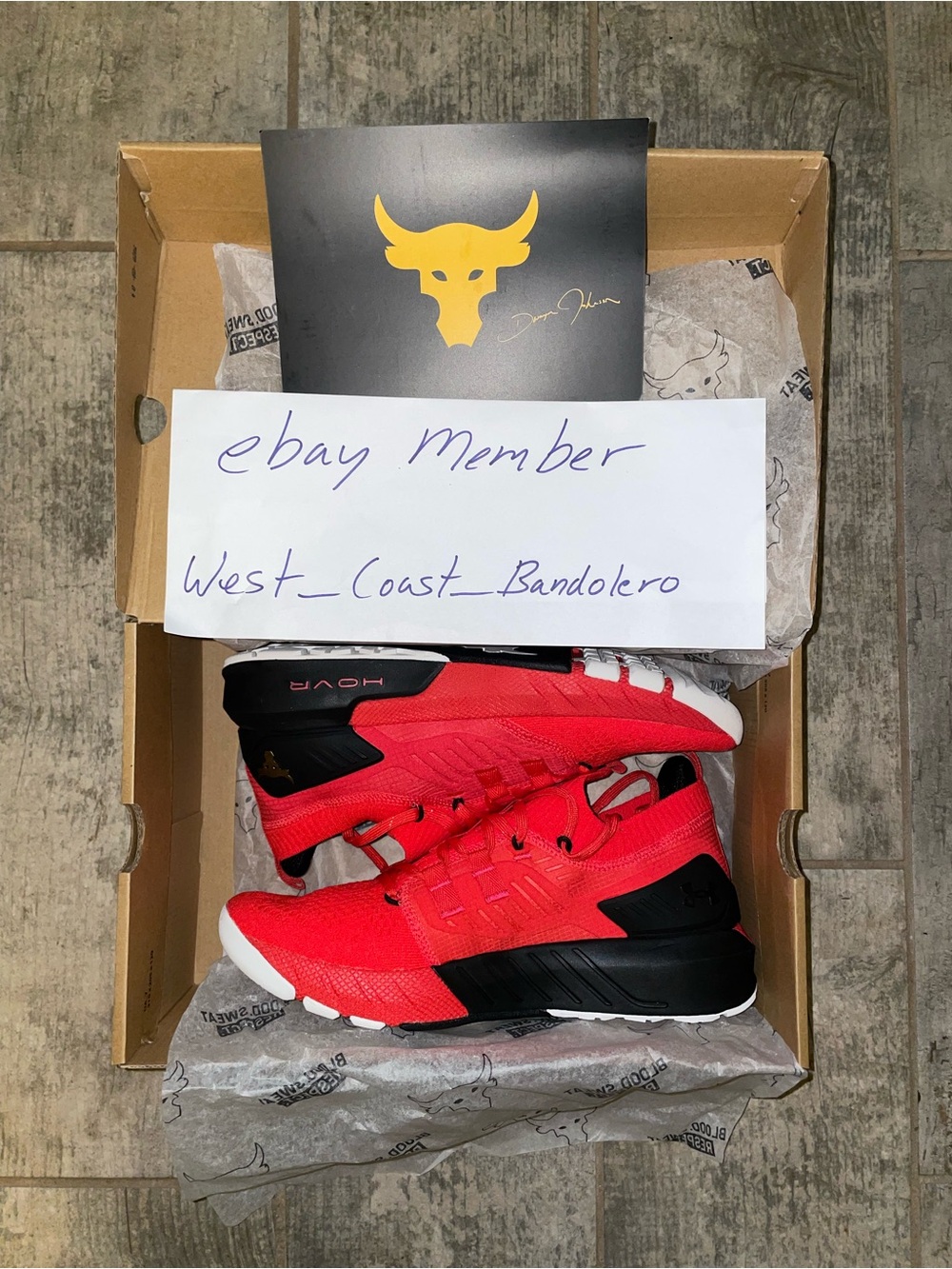 Under Armour Project Rock 3 CNY Shoes Men’s Size 9 COLOR: RED 3023916-600